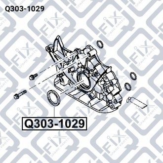 Сальник переднего коленчатого вала (42x55x7) Q-fix Q303-1029
