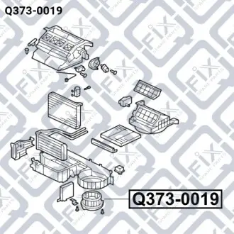 Мотор вентилятора обігрівача салону Q-fix Q373-0019