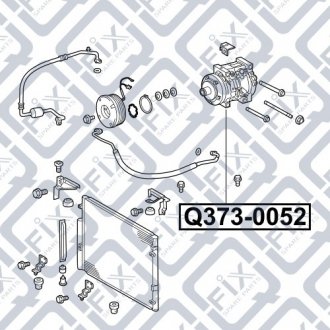 Компресор кондиціонера (шків під ремінь 8 РК) Q-fix Q373-0052