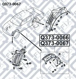 Подкрылок передний правый (задняя часть) Q-fix Q373-0067