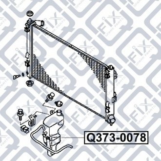 Бачок радиатора расширительный Q-fix Q373-0078