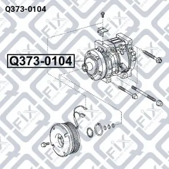 КОМПРЕССОР КОНДИЦИОНЕРА (шкив под ремень 9 PK) Q-fix Q373-0104