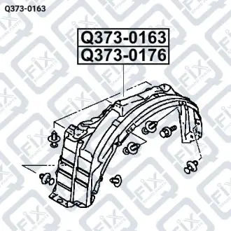 Підкрилок передній лівий Q-fix Q373-0163