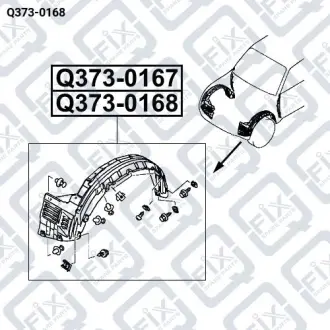 Підкрилок передній лівий Q-fix Q373-0168