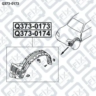 Підкрилок передній лівий Q-fix Q373-0173
