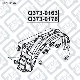 Підкрилок передній правий Q-fix Q373-0176