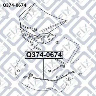 Трос замку капоту Q-fix Q374-0674