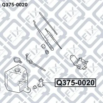 Мотор омывателя стекла Q-fix Q375-0020
