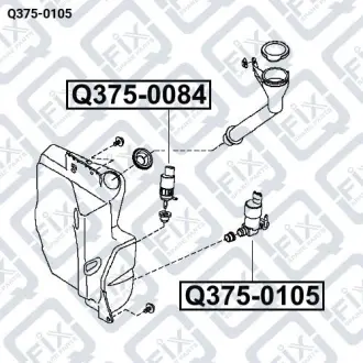 МОТОР ОМЫВАТЕЛЯ СТЕКЛА Q-fix Q375-0105