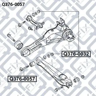 Болт розвальний задньої підвіски Q-fix Q376-0057