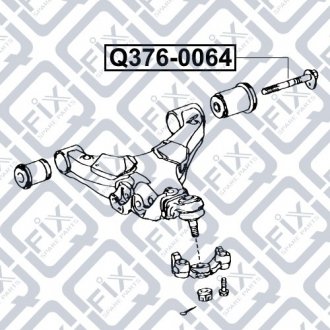 Болт развальный переднего нижнего рычага Q-fix Q376-0064