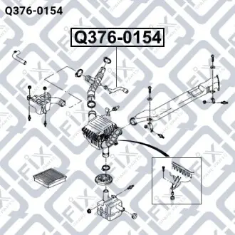 Патрубок повітряного фільтра Q-fix Q376-0154