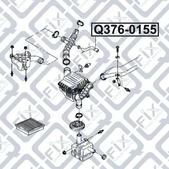 Патрубок фильтра воздушного Q-fix Q376-0155