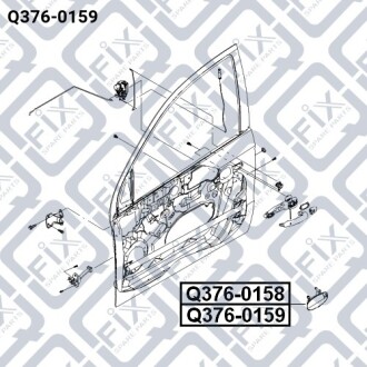 Ручка дверей передня зовнішня ліва Q-fix Q376-0159 (фото 1)