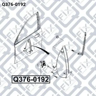 Мотор стеклоподъемника переднего правого Q-fix Q376-0192