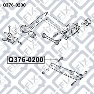 Болт развальный задней подвески Q-fix Q376-0200
