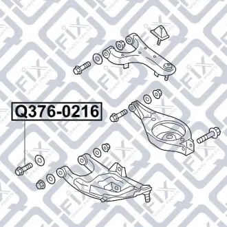 Болт розвальний задньої підвіски Q-fix Q376-0216