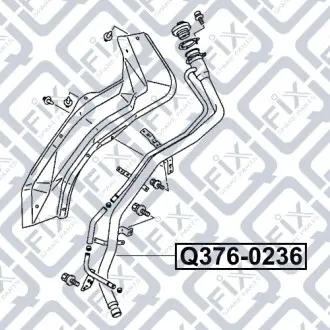Труба заливная топливного бака Q-fix Q376-0236