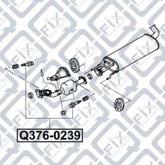 Болт крепления глушителя Q-fix Q376-0239