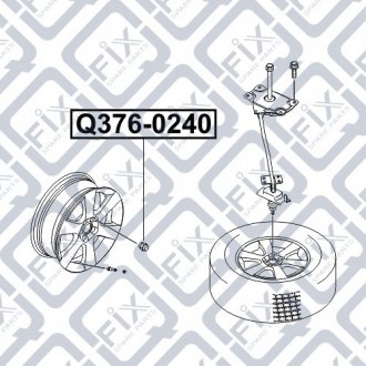 Гайка колеса (під сталевий диск) Q-fix Q376-0240
