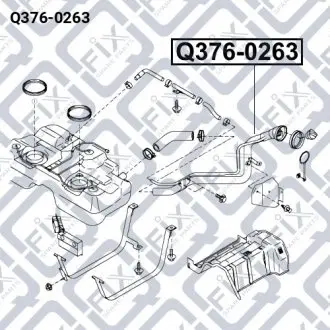 ТРУБКА ЗАЛИВНА ПАЛИВНОГО БАКА Q-fix Q376-0263