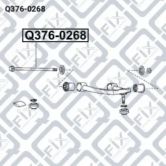 Болт кріплення переднього верхнього важеля (340mm) Q-fix Q376-0268