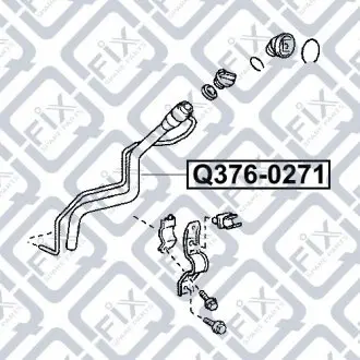 Труба заливная топливного бака Q-fix Q376-0271