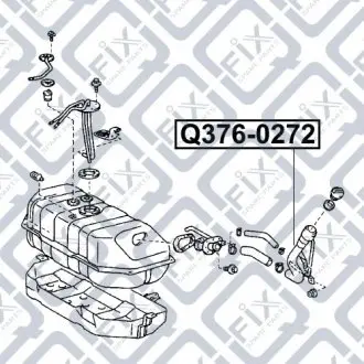 Труба заливная топливного бака Q-fix Q376-0272
