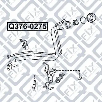 Труба заливна паливного бака Q-fix Q376-0275