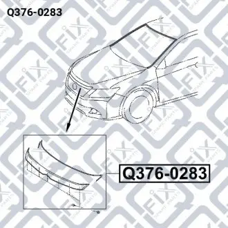 Молдинг капота (хром) Q-fix Q376-0283