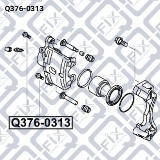 Болт крепления направляющего переднего тормозного суппорта Q-fix Q376-0313