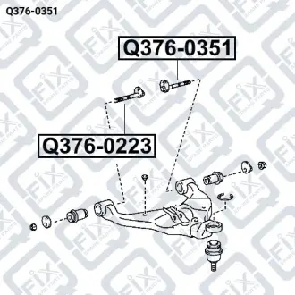 Болт с эксцентриком (комплект) Q-fix Q376-0351