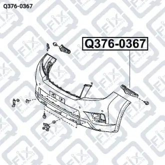 КРОНШТЕЙН КРІПЛЕННЯ БАМПЕРУ ПЕРЕДНЬОГО ЛІВИЙ Q-fix Q376-0367
