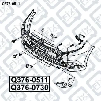 РАМКА ПРОТИВОТУМАННОЙ ФАРЫ ЛЕВАЯ Q-fix Q376-0511