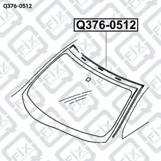 Молдинг лобового скла Q-fix Q376-0512