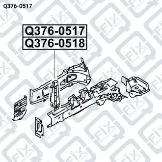 Кронштейн радіатора лівий Q-fix Q376-0517