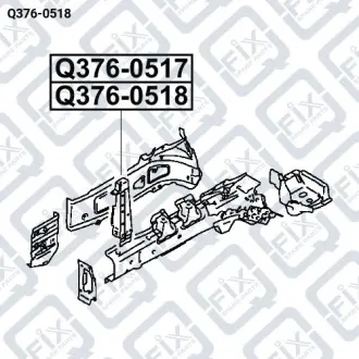 КРОНШТЕЙН РАДІАТОРА ПРАВИЙ Q-fix Q376-0518