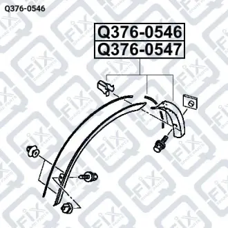 МОЛДИНГ БАМПЕРА ЗАДНЕГО ЛЕВЫЙ Q-fix Q376-0546