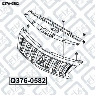 РЕШЕТКА РАДИАТОРА (черная) Q-fix Q376-0582