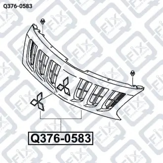 РЕШЕТКА РАДИАТОРА (хром) Q-fix Q376-0583