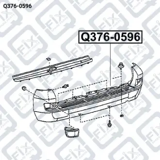 БАМПЕР ЗАДНИЙ (НАКЛАДКА) Q-fix Q376-0596