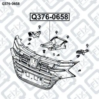 Кронштейн решітки радіатора Q-fix Q376-0658