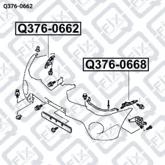 КРОНШТЕЙН КРЕПЛЕНИЯ БАМПЕРА ПЕРЕДНЕГО ПРАВЫЙ Q-fix Q376-0662