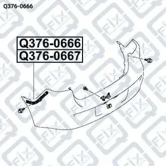 КРОНШТЕЙН БАМПЕРА ЗАДНЕГО ЛЕВЫЙ Q-fix Q376-0666