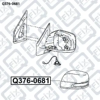 Накладка дзеркала правого Q-fix Q376-0681