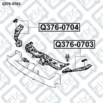 КРОНШТЕЙН РАДИАТОРА ЛЕВЫЙ Q-fix Q376-0703