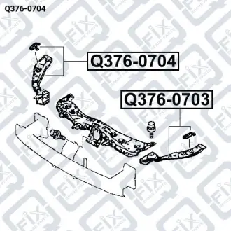 КРОНШТЕЙН РАДИАТОРА ПРАВЫЙ Q-fix Q376-0704