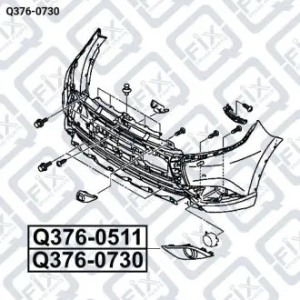 РАМКА ПРОТИВОТУМАННОЙ ФАРЫ ПРАВОЙ Q-fix Q376-0730