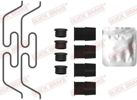 Монтажний набір гальмівних колодок передн VOLVO XC60 I, JAGUAR E-PACE, F-PACE, XE, XF II, XF SPORTBRAKE, LAND ROVER DISCOVERY SPORT, RANGE ROVER EVOQUE, RANGE ROVER VELAR 1.5H-5.0H 05.08- QUICK BRAKE 1090090