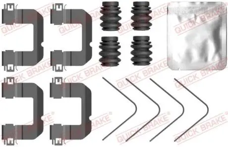 Монтажний набір гальмівних колодок передн KIA RIO IV, STONIC 1.0-1.6D 01.17- QUICK BRAKE 1090102